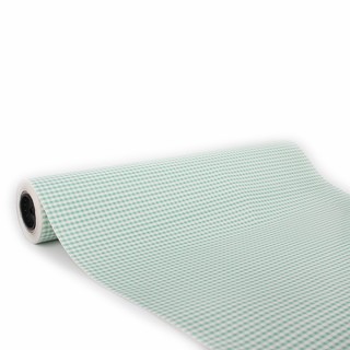 Bobina de Papel de Regalo Cuadros Vichy Verde 62cms 80m