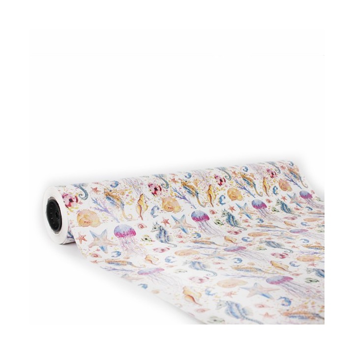 Bobina de Papel de Regalo Detalles Mar 62cms 80m