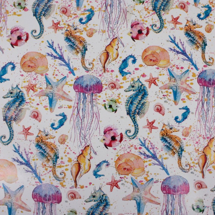 Bobina de Papel de Regalo Detalles Mar 62cms 80m