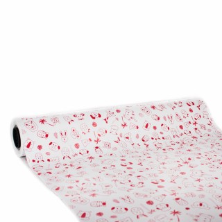 Bobina de Papel de Regalo Dibujos Animales Rojos 62cms 80m