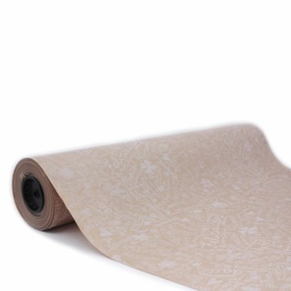 Bobina de Papel de Regalo Kraft Felicidades en Blanco 62cms 100m