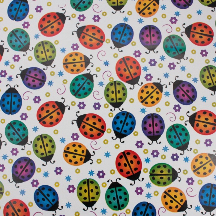 Bobina de Papel de Regalo Infantil Mariquitas 62cms 80m