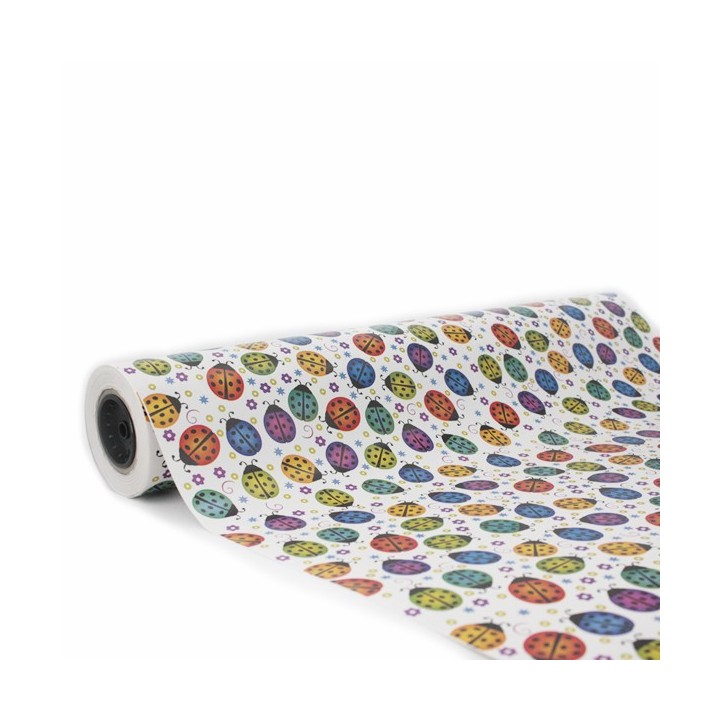 Bobina de Papel de Regalo Infantil Mariquitas 62cms 80m