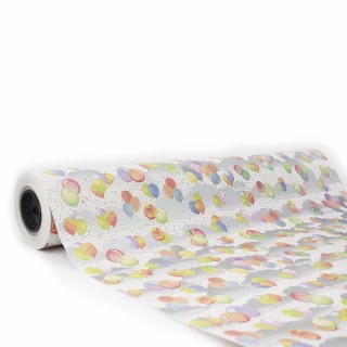 Bobina de Papel de Regalo Infantil Globos de Colores 62cms 80m