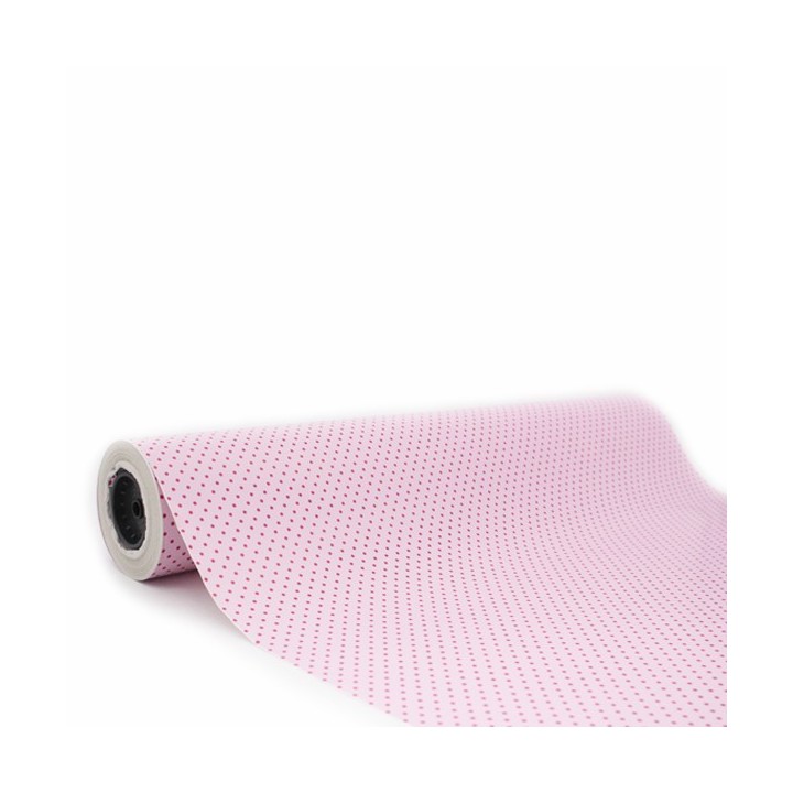 Bobina de Papel de Regalo Rosa Topo Fucsia 62cms 80m