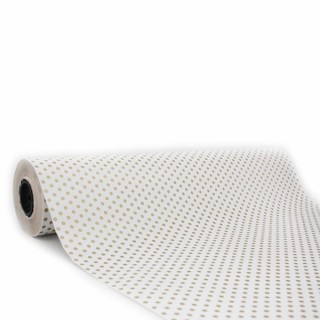 Bobina de Papel de Regalo Topo Oro 62cms 80m