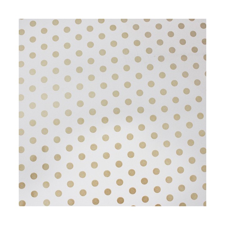 Bobina de Papel de Regalo Topo Oro 62cms 80m