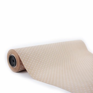Bobina de Papel de Regalo Kraft Lunares Medianos 62cms 100m