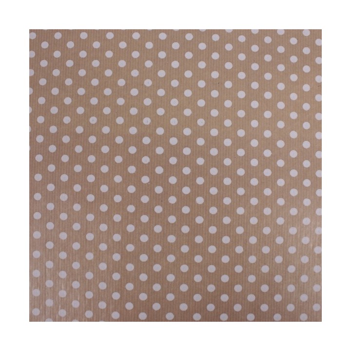Bobina de Papel de Regalo Kraft Lunares Medianos 62cms 100m