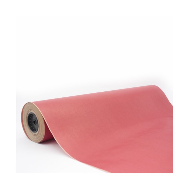 Bobina de Papel de Regalo Kraft Rojo 62cms 100m