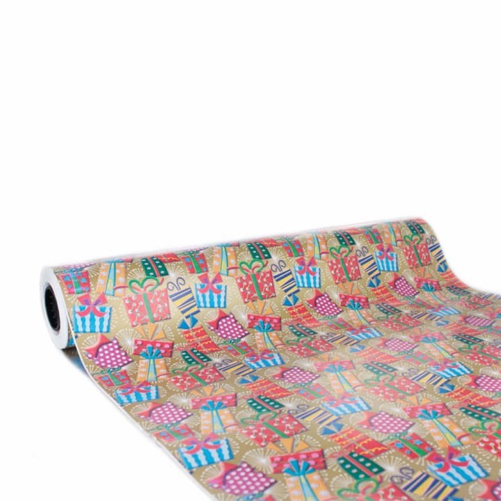 Bobina de Papel de Regalo Cajas de Regalo en Varios Colores Fondo Plata 62cms 80m