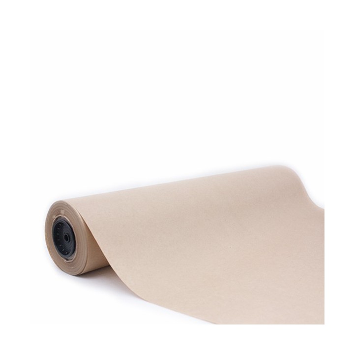 Bobina de Papel de Regalo Kraft Marrón Embalaje 62cms 100m