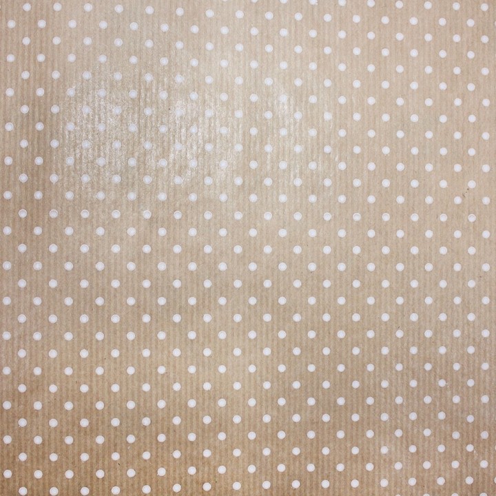 Bobina de Papel de Regalo Topito Pequeño Blanco  62cms 100m