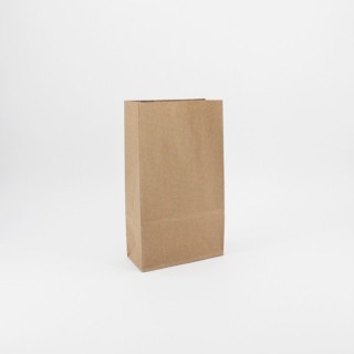 Bolsa Americana de Papel sin Asa Kraft Marrón 14+7x25 Caja de 600 Unidades