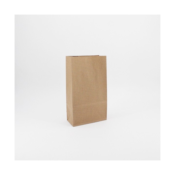 Bolsa Americana de Papel sin Asa Kraft Marrón 14+7x25 Caja de 600 Unidades