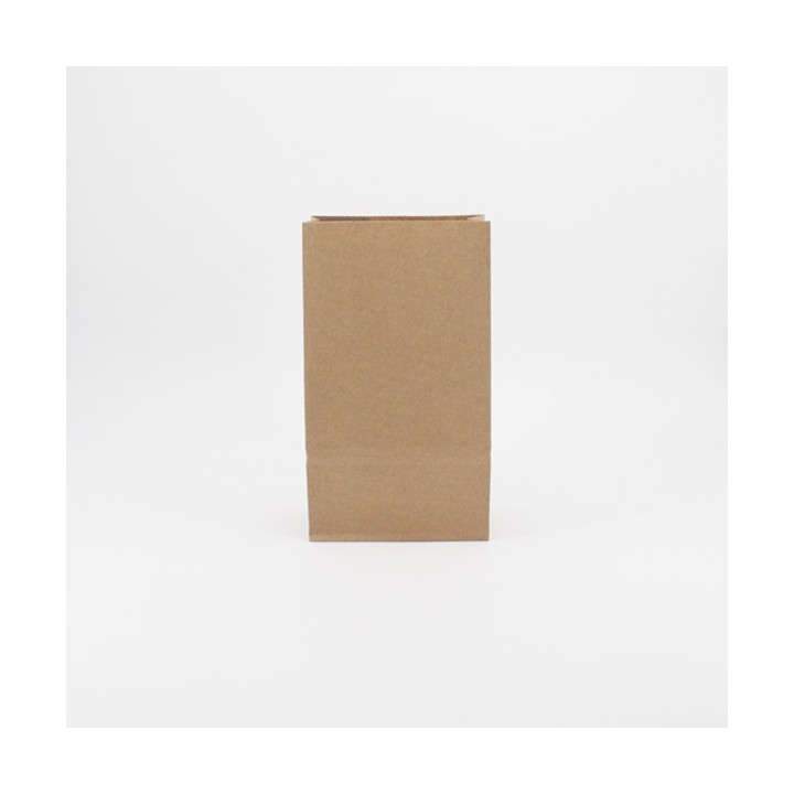 Bolsa Americana de Papel sin Asa Kraft Marrón 14+7x25 Caja de 600 Unidades