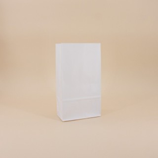 Bolsa Americana de Papel sin Asa Celulosa Blanca 14+7x25 Caja de 900 Unidades