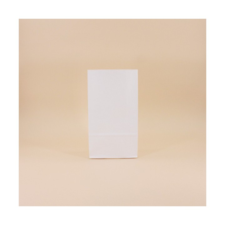 Bolsa Americana de Papel sin Asa Celulosa Blanca 14+7x25 Caja de 900 Unidades