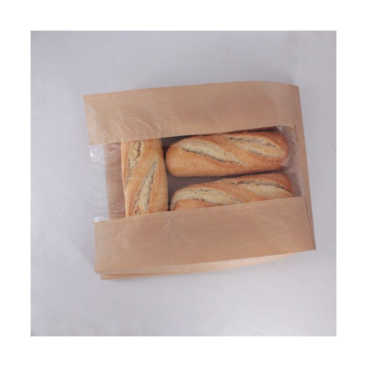 Bolsa de Papel Sobre 30+11x40 Con Ventana Caja de 1.000 Unidades