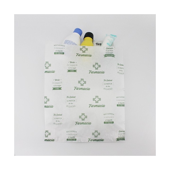 Bolsa de Papel Sobre Farmacia 25+7x36 Caja de 1.000 Unidades